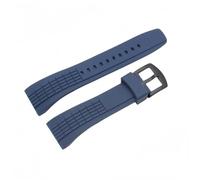BoBoHome Réparation Bande de Montre en Silicone Souple Bracelet Flexible Sportif avec Boucle Métallique pour Se-i-ko VELATURA/SRH SPC007J1 SRH013-Bleue + Noire Boucle