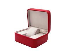 BoBoHome Rouge Boîte à Montres en Cuir pour Hommes Doublure en Feutre Anti-Chocs Boîte à Montres de Voyage pour Omega