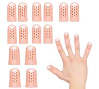 BOBOPACK 14 PièCes Doigtier, Respirant Protege Silicone, Protecteur de Doigt en Silicone Respirant, Protecteur de Doigt, Pour les éRuptions CutanéEs, L'EczéMa, L'Arthrite des Doigts