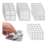 BOBOPACK 20pcs Ruban Adhésif de Réparation pour Moustiquaire, 4 Tailles de Ruban Adhésif pour Moustiquaire, Kit de Réparation D'écran de Fenêtre, Ultra- Adhésif et Imperméable à L'eau (Noir)