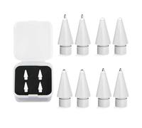 BOBOPACK 8 Pointe Apple Pencil, Plume Haute Sensibilité, Accessoire de Remplacement de la Plume, Plume MéTal RéSistante à l'usure, Compatible avec L'Apple Pencil GéNéRation 1/2 (Blanc).