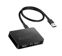 BOBOPACK Adaptateur HDMI 1 en 2 Sorties - Répartiteur HDMI avec Synchronisation Audio - 1 entrée - 2 Sorties - avec PS3/4/Blu-ray/PC, HD-MI - 2 Moniteurs Simultanément (Prend en Charge 4K, 3D, 1080p)