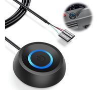 BOBOPACK Bouton d'alimentation rond pour PC avec longueur de câble 1,8 m, interrupteur de démarrage à distance externe pour l'interrupteur d'alimentation de la carte mère d'ordinateur, avec affichage