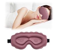 BOBOPACK Masque de Nuit pour Hommes & Femmes, Masque Nuit Sommeil, Masque de Sommeil Zero Pression Design Ergonomique 3D, Doux & Confortable Réglable pour un Sommeil Paisible(Rose)