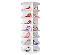 BOBORE Rangement Chaussure Tournant, Indépendante Etagere 360° Rotative Chaussures For Le Couloir D'entrée Storage Tour Étagère À Chaussures, Organisateur Placard À Chaussures Rotatif(7 Tier(63.8"H))