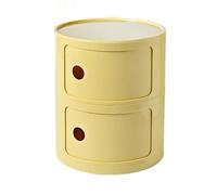 BOBORE Table de Chevet Ronde avec tiroirs, Petite Table de Chevet, Armoire de Rangement avec Porte coulissante, Table d'appoint Moderne for Salon, Chambre à Coucher, Salle de Bain, Bureau (Color : Ja