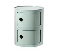 BOBORE Table de Chevet Ronde avec tiroirs, Petite Table de Chevet, Armoire de Rangement avec Porte coulissante, Table d'appoint Moderne for Salon, Chambre à Coucher, Salle de Bain, Bureau (Color : Li