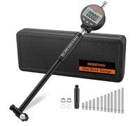 BOBOVAV Jauge d'Alésage Numérique 50-160mm,Précision 0,01mm,12 Têtes Remplaçables,Comparateur Intérieur Numérique,pour Mesure de Cylindre Moteur,Profondeur 150mm,Coffret ABS,Outil Métrologie Atelier