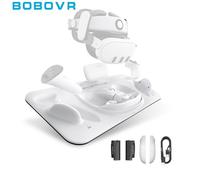BOBOVR D3 Station de Charge Sans Fil Tout-en-Un- Support Compatible avec Quest 3 et Manettes