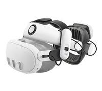 BOBOVR S3 Pro Sangle de Tête, Compatible avec Meta Quest 3/Quest 3S Accessoire,Tête de climatisation et Batterie 10000 mah Remplaçable à Chaud blanc G