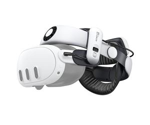 BOBOVR S3 Pro Sangle de Tête, Compatible avec Meta Quest 3/Quest 3S Accessoire,Tête de climatisation et Batterie 10000 mah Remplaçable à Chaud
