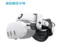 BOBOVR S3Pro Bandeau Batterie Ventilateur frontal ajustable à 100 niveaux / Batterie magnétique 10000 mAh avec- pour Meta quest3/3S