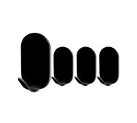 BOBOZAN Lot de 4 crochets auto-adhésifs pour suspension, extra collants et solides, charge maximale de 5 kg, sans clous, crochets muraux polyvalents et robustes, pour salle de bain, cuisine, portes