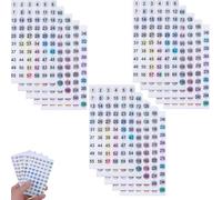 BOBOZHONG Autocollants Numérotés 1-300 en Vinyle - 900 Étiquettes Adhésives Rondes (0.4 Inch) pour Bureau, Inventaire, École - Résistantes à l'Eau, Faciles à Coller/Décoller - Lot de 15 Feuilles