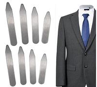 BOBOZHONG Baleines de col,8 pièces Baleine Col Chemise Metal en Acier Inoxydable Baleine de Col Collar Stays,Collier Séjourspour Homme Chemise père Mari (4 Tailles)