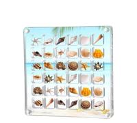 BOBOZHONG Boîte D'affichage Magnétique en Acrylique,36 Grilles Boîte de Présentation de Coquillages Boîte D'affichage pour Coquillages Boîte de Rangement pour Coquillages Perles Clous Bijoux