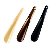 BOBOZHONG Chausse-Pied,3 pcs Aide à Chaussures en Plastique Portable Confort poignée Voyage Petite cuillère lève-Chaussures Chausse-Pieds avec Crochet pour Hommes Femmes Les Enfants âgés (19 cm)