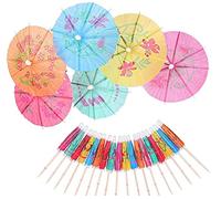 BOBOZHONG Cocktail Parasols,50 pcs Parapluies Colorés en Papier Décoration de Cocktail en Papier,Paquet Parapluies de Cocktail,pour Fiesta,Tropical Beach Parties