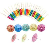 BOBOZHONG Cocktail Umbrella,50 pcs Parapluies Colorés en Papier Parapluie pour Boissons Tropicales pour La Décoration de Bar,Les Fêtes Tropicales ou sur La Plage
