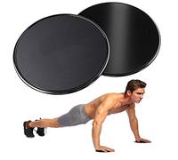 BOBOZHONG Core Sliders,disques de Glisse à Double Face Curseur d'exercice Core Sliders Disque de Fitness pour Gym Entraînement Domicile (Noir)