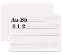 BOBOZHONG Effacable Tableau Blanc,2PCS Petit Enfant Tableau A4 Double Face Dessin Portable Écriture de Planche effaçante à Sec avec des Lignes,pour Les élèves et Les salles de Classe (9x12 Pouces)