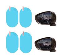 BOBOZHONG Film de rétroviseur de Voiture 4 Pcs Film Anti-buée étanche Autocollant Protecteur Anti-buée pour Voir Le rétroviseur extérieur clairement Les Jours de Pluie pour Les Voitures Camions Motos