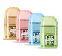 BOBOZHONG Lot de 4 taille-crayons manuels avec gomme, taille-crayon 2 en 1 avec caoutchouc pour enfants, adultes, étudiants, école, maison, bureau