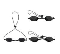BOBOZHONG Lunettes de Protection UV, 3 Pcs Lunettes de Sécurité Noir Silicone Souple Durable Confortable pour Les Patients en Photothérapie IPL UV et Infrarouge