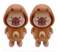 BOBOZHONG Porte-Clés Capybara,2 PCS Figurines Capybara Changeant de Visage,Adorable Porte-Clés Jouet Capybara Porte Clés pour Sac à Dos Cadeau d'anniversaire Porte Cle