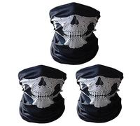 BOBOZHONG Protection Poussière Bandana, 3 pièces Cache-Cou Multifonctionnel Tour de Cou Masque Tête, Masque de Crâne pour Vélo, Randonnée, Ski, Halloween
