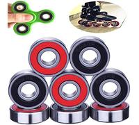 BOBOZHONG Roulements à Billes,8PCS 608RS 608ZZ Roulements, Roulements en Acier Inoxydable sans Friction Roulements en Acier Inoxydable pour Planches à roulettes Longues Roues de Patins à Quatre Roues