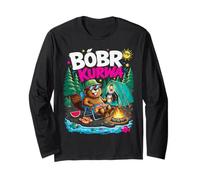 Bobr Kurwa Camping Bober Sommer Meme Manche Longue