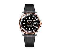 Bobroff - Montre Homme Automatique Diver Professional de plongée, 1000 m, Noir, 41 mm, Valve hélium BF0007-CN, Multicolore, 41MM, Bande
