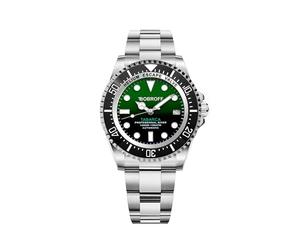 Bobroff Tabarca - Professional Montre de plongée automatique pour hommes, 1000 m, vert, 44MM, Helium Valve BF002