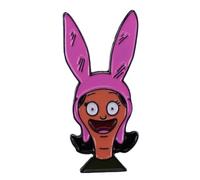 Bob's Burgers Louise Belcher Broche en émail avec oreilles de lapin Rose 3 cm, 1.2 Inches, Émail, émail