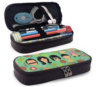 Bob's Burgers Trousse à crayons en cuir avec fermeture éclair pour l'école, le travail et le bureau