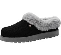 BOBS from Skechers Women's Keepsakes Ice Angel Slipper, Black/Grey, 8 W US