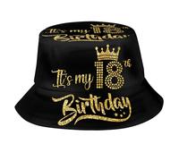 Bobs Mon 18E Anniversaire Golden 12 Imperméable Casquette Anti-UV Chapeau Pêche pour Jardinier Fêtes Homme