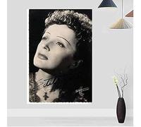 BOBSLA Poster Édith Piaf Musique Chanteur Affiche Photo Portrait Photos Affiches Et Gravures Mur Art Toile Peinture Décor À La Maison 50X70Cm Pas De Cadre