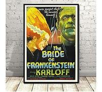 BOBSLA Poster Frankenstein Universal Monsters Affiche De Film Vintage Mur Art Photos Affiche Et Impressions Toile Peinture Décor À La Maison 50X70Cm Pas De Cadre