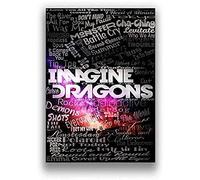 BOBSLA Poster Imaginez Dragons Musique Groupe Affiche Photo Portrait Photos Mur Art Toile Peinture Affiches Et Impressions Décor À La Maison 50X70Cm Pas De Cadre