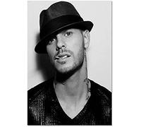 BOBSLA Poster M. Pokora Musique Étoile Affiche Photo Portrait Photos Toile Peinture Affiches Et Impressions Mur Art Décor À La Maison 50X70Cm Pas De Cadre