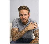BOBSLA Poster M. Pokora Musique Étoile Affiche Photo Portrait Photos Toile Peinture Affiches Et Impressions Mur Art Décor À La Maison 50X70Cm Pas De Cadre