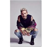 BOBSLA Poster M. Pokora Musique Étoile Affiche Photo Portrait Photos Toile Peinture Affiches Et Impressions Mur Art Décor À La Maison 50X70Cm Pas De Cadre
