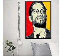 BOBSLA Poster Malcolm X Affiche Mur Art Photos Toile Peinture Affiches Et Impressions Décor À La Maison 50X70Cm Pas De Cadre
