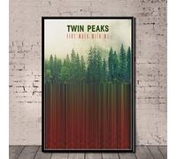 BOBSLA Poster Twin Peaks Affiche Vintage Tv Affiche Toile Peinture Décor Art Affiches Et Impressions Décor À La Maison 50X70Cm Pas De Cadre