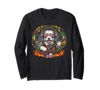 Bobtail Hard Heavy Rock Chien Rockstar Guitare Rock Musique Rock Manche Longue