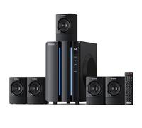 Bobtot Surround Sound Systems - Système home cinéma - Subwoofer de 800 W de puissance maximale de 6,5 pouces, haut-parleurs stéréo avec câble 5.1/2.1, basses puissantes avec entrée optique Bluetooth