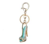 Bobury Chaussures à Talon Haut Trousseau Strass Cristal Purse Voiture Porte-clés Sac Fille Cadeau décoratif en Alliage Porte-clés