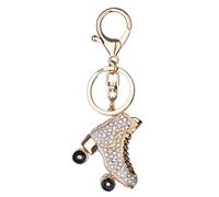 Bobury Roller Skates Chaussures Cristal Porte-clés Pendentif Sac à Main Holder Strass Keyring